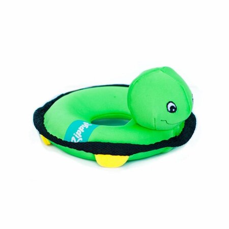 ZIPPYPAWS Z-Stitch Floaterz Turtle Dog Toy - Green - Medium 818786014070